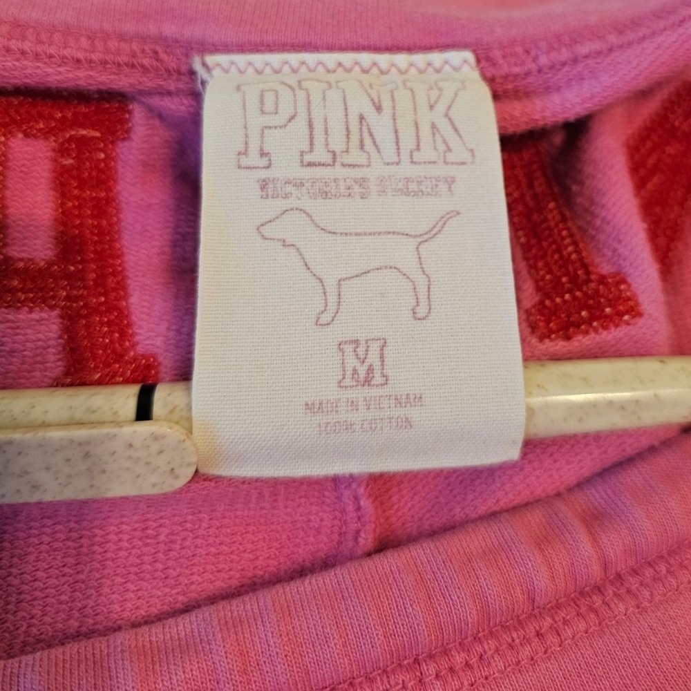 Vintage Victoria's Secret PINK Cropped Lounge PJ Sweat Pants M - Picture 7 of 7